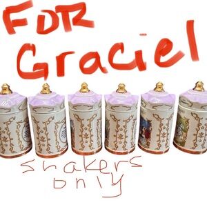 Walt Disney Ceramic Spice Shakers 26 piece Set Lenox 1995 Salt Pepper EUC VTG